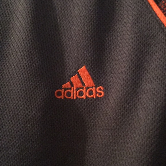 Adidas Shirt Orange And Gray Jersey Men - Picture 2 of 8